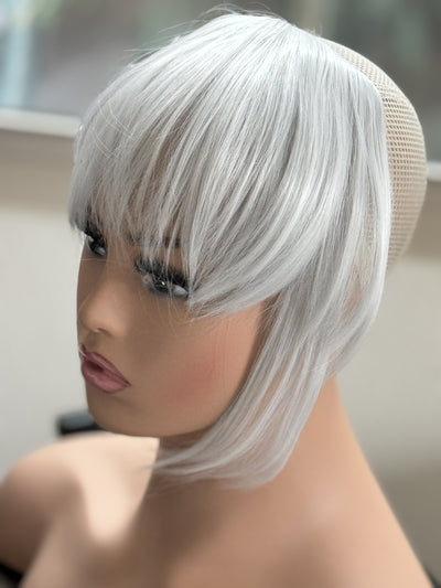 Tillstyle  white  large clip in bangs thick bangs /thinning crown