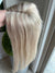 Tillstylehuman hair topper with mono base platinum Blonde highlighted