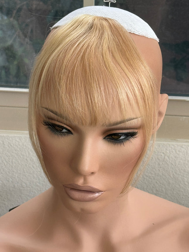 Tillstyle clip in human hair wispy bangs blonde