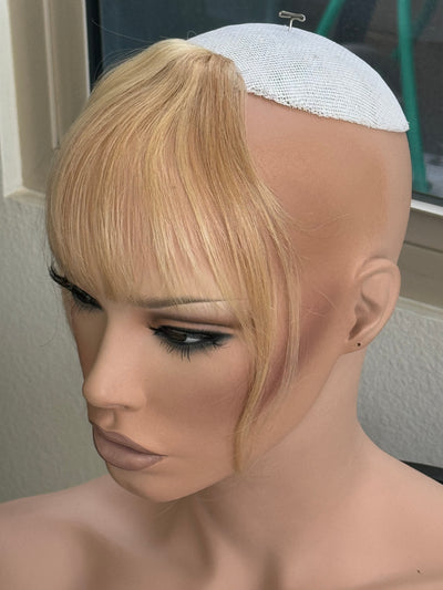 Tillstyle clip in human hair wispy bangs blonde
