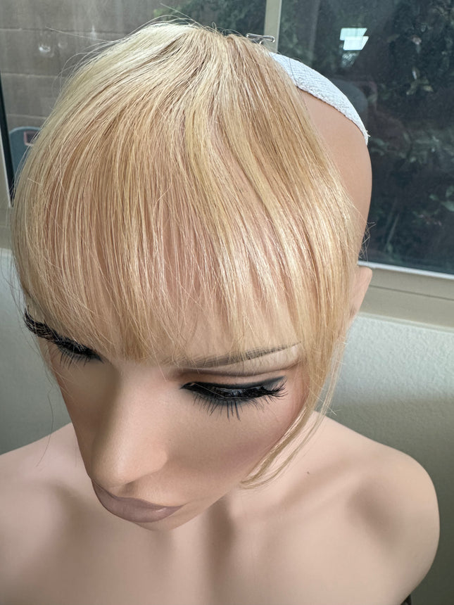 Tillstyle clip in human hair wispy bangs honey blonde