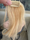 Tillstyle clip in human hair wispy bangs honey blonde