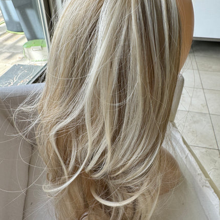 Tillstyle  light blonde with ombre highlights clip in ponytail