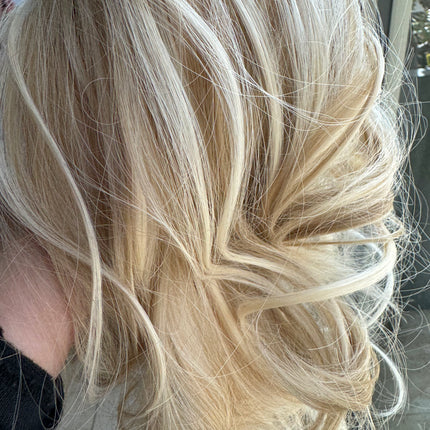 Tillstyle  light blonde with ombre highlights clip in ponytail