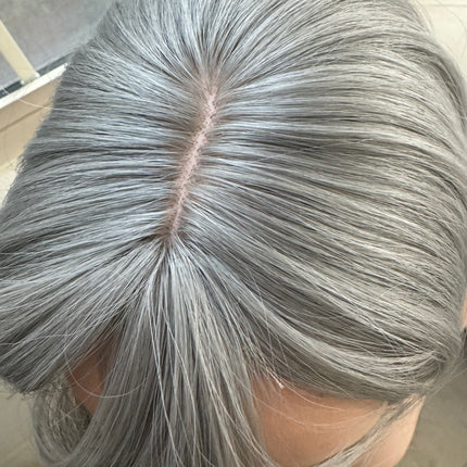 Tillstyle grey hair topper with bangs/thinning crown