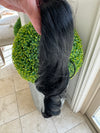 Tillstyle  black clip in ponytail clip in pony tail real hair like synthetic  premium fibre