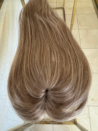 Tillstyle human hair ombre blonde hair piece / thinning crown