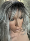 Tillstyle short  silver grey bob wigs for women loose body wave /bangs