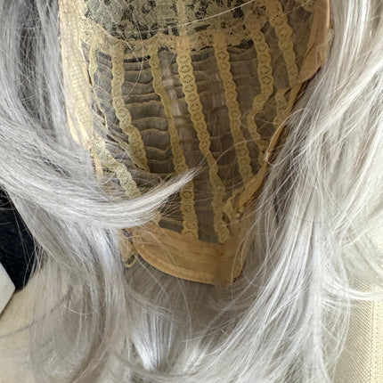 Tillstyle silver with dark roots layered wig /short wig