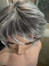 Tillstyle grey layered wig /with pale white ends /short pixy  wig