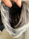 Tillstyle grey layered wig /with pale white ends /short pixy  wig