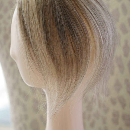 Human hair toppers for women ash blonde