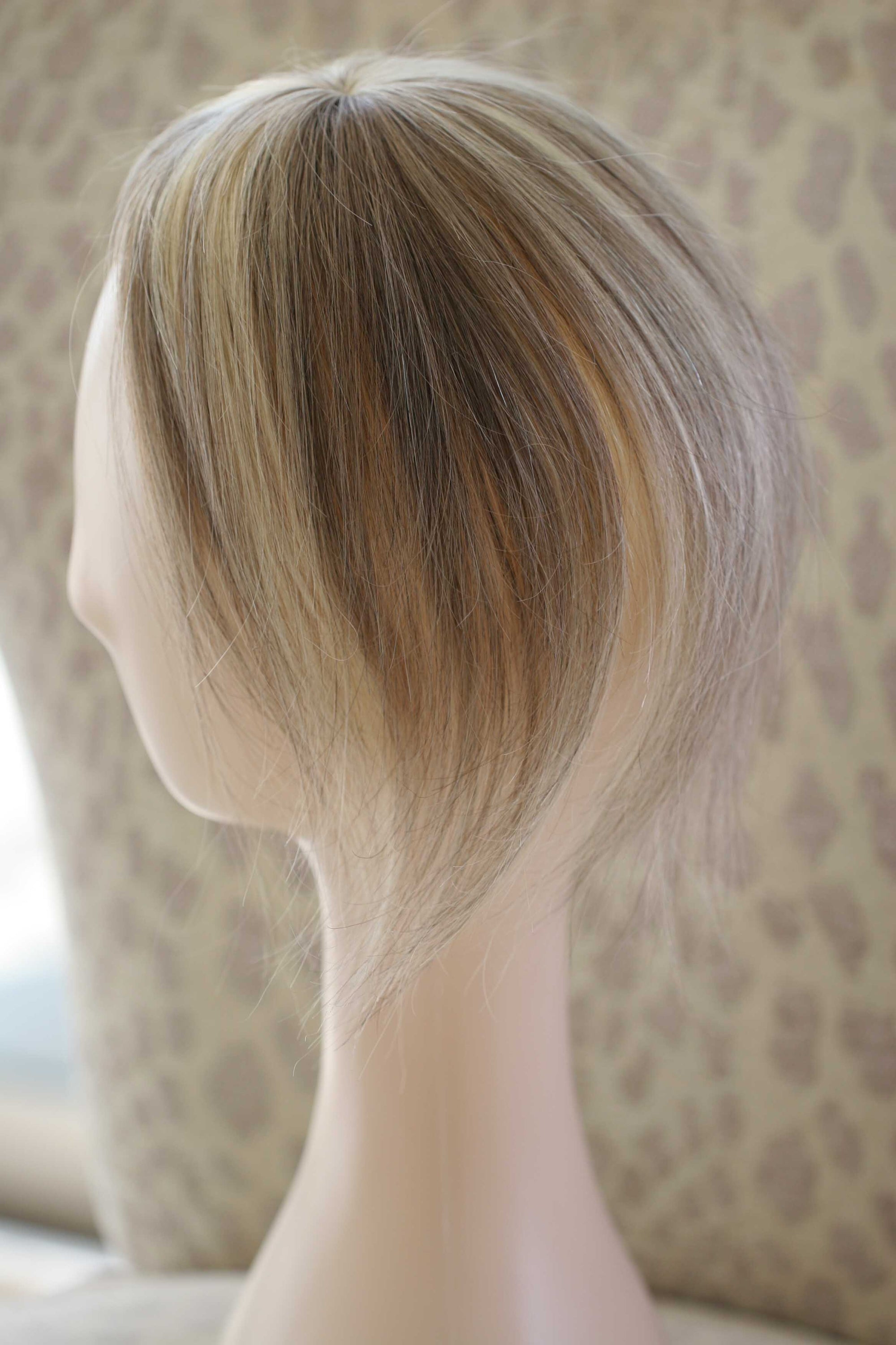 Human hair toppers for women ash blonde