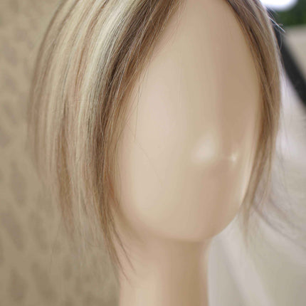 Human hair toppers for women ash blonde