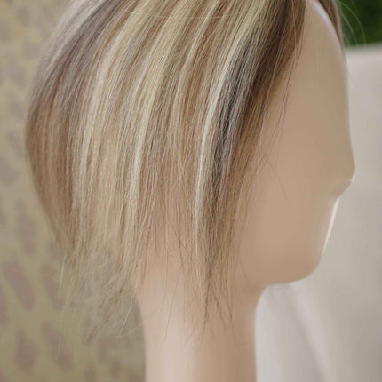 Human hair toppers for women ash blonde