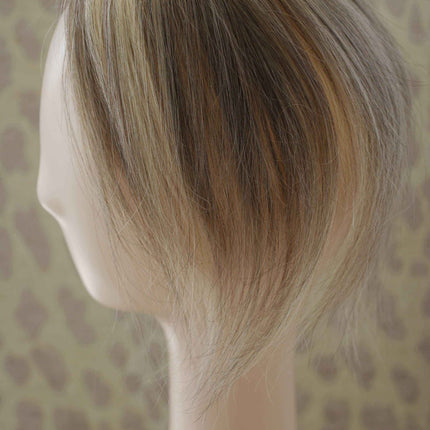 Human hair toppers for women ash blonde