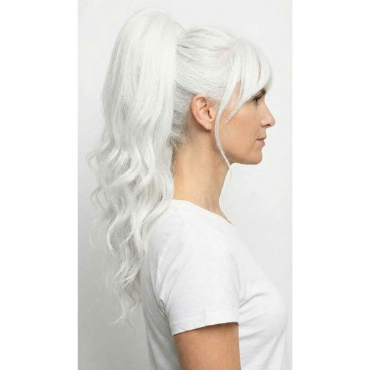 white hair ponytail#color_white