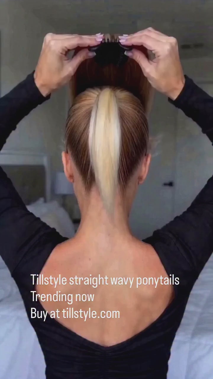 Claw Clip straight wavy Ponytail Extension – 14 Inch