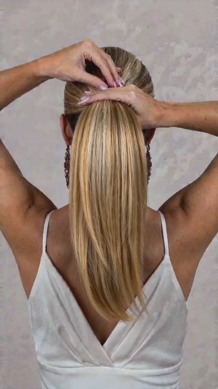 Claw Clip straight Ponytail Extension 16inch