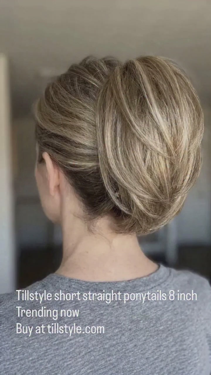 Short Clip-In Straight Ponytail Extension – 8 Inch