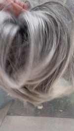 Till style Straight Hair Bun with bangs