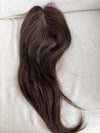 Human remy Hair Topper dark brown black for Women