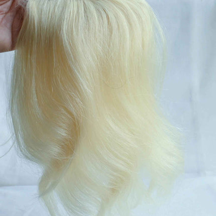 Human Hair Toppers for women Thinning crown blonde  Silk base