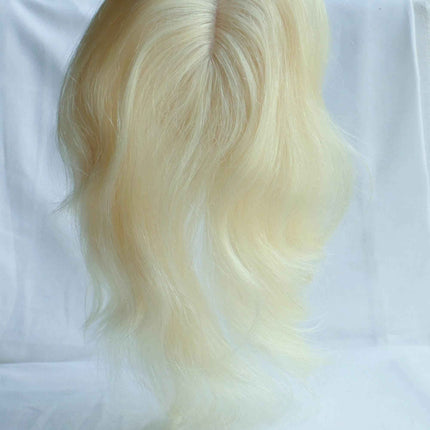 Human Hair Toppers for women Thinning crown blonde  Silk base