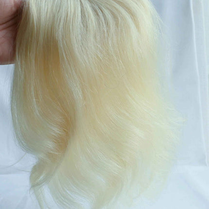 Human Hair Toppers for women Thinning crown blonde  Silk base