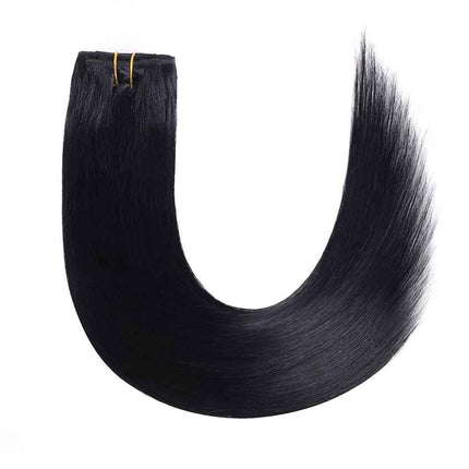 Tillstyle Clip in Human Hair Extensions 120g Natural Hair Clip in Extensions Highlighted Blonde